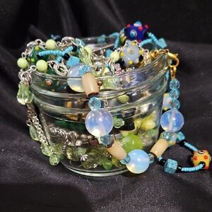 Green And Blue Mix 8 Ounce. Mystery Jar